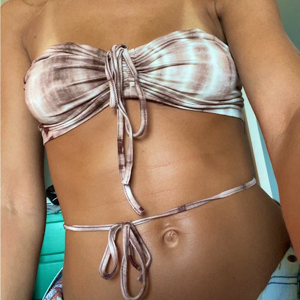 Brown patterned top